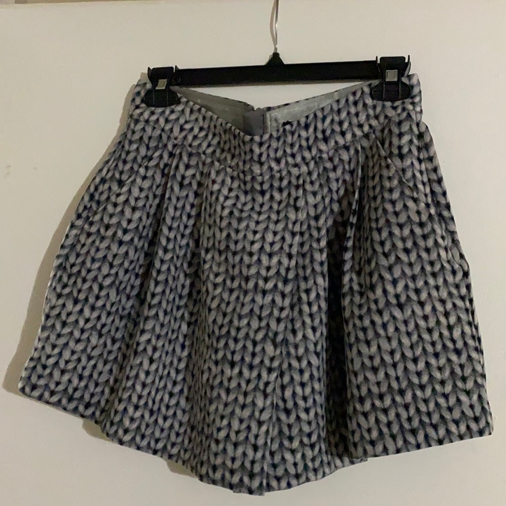 Banana Republic Blue & White Culotte Skirt Skort